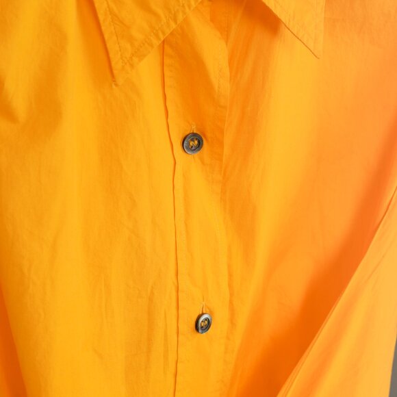 Sofie D'Hoore Orange Button Up Tie Front Shirt - Picture 7 of 10